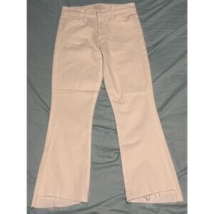 Mother The Insider Crop Step Fray Jeans Sz 27 White Fairest of Them All EUC
